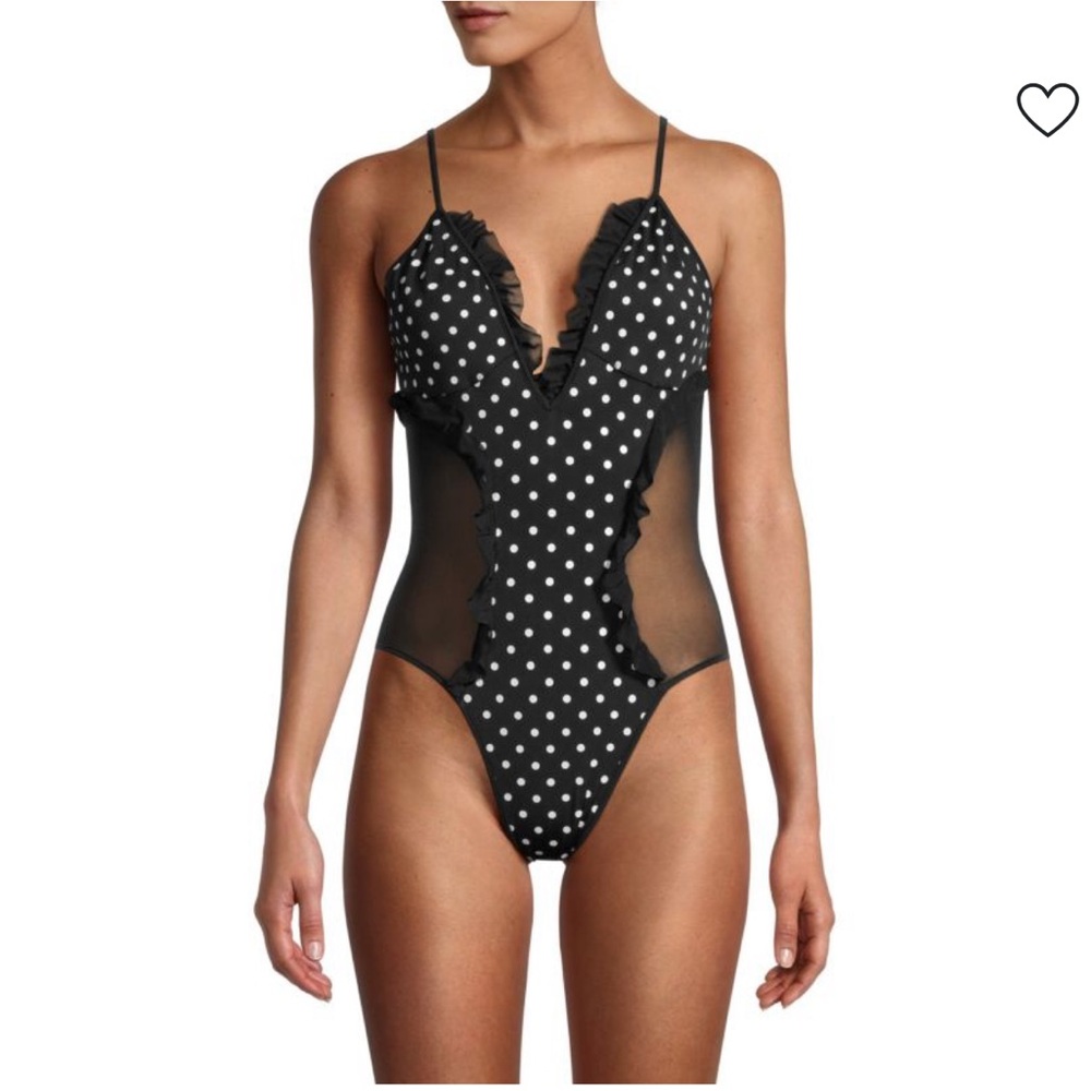 CHASER Polka Dot One-Piece Swimsuit NEW With Tag Size Medium